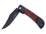 Elkridge 3.75" Black Brown Spring Assisted Folding Pocket Knife ER-A009BW - Open Blade