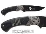 Elkridge Knife ER-200-09BK Fixed Blade - Lasering Example
