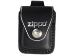 Zippo Lighter Pouch Black With Belt Loop - Front View