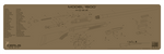 Cerus Gear Gun Mat for HOWA 1500 Magnun Schematic Promat Coyote Brown