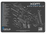 Cerus Gear Pistol Mat for Springfield XDM Schematic Promat Grey Blue