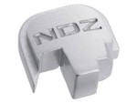 NDZ Silver Smith & Wesson Shield 9MM .40 Rear Slide Cover Plate NDZ Logo Inverse