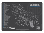 Cerus Gear Pistol Mat for Sig Sauer P229 Schematic Promat Grey Blue