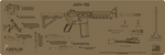 Cerus Gear Gun Mat for AR-15 Instructional Promat Coyote Brown