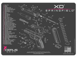 Cerus Gear Pistol Mat for Springfield XD Schematic Promat Grey Pink