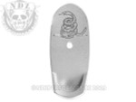 NDZ Smith & Wesson Shield 9mm .40 Magazine Finger Extension with Laser Deep Engraved Don't Tread On Me Snake in Silver - Bottom View