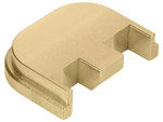 NDZ Glock Gen 5 Rear Slide Plate Heavyweight Brass - Angled View