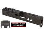 NDZ T.R.O.I. Slide Upgrade For Glock 26 GEN 1-4 With RMR Cut V1 Matte Black DLC - Product with Free Rear Plate