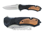 Tac-Force TF-606BZW Spring Assisted Knife Stainless Black - Lasering Example
