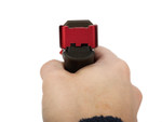 NDZ Slide Racker Plate for Glock 43X 48 43, V2 - Gun in Hand