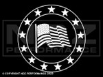 2100 - USA Flag Wave Star Circle