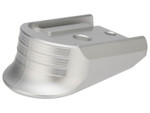 NDZ Magazine Plate with Finger Extension for Sig Sauer P365XL V2 - Silver Front View