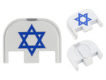 NDZ Glock Gen 1-5 Stand with Israel Star of David Rear Slide Cover Plate and Magazine Floor Plate