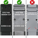 NDZ Glock Gen 1-5 Trijicon RMR & Holosun 507C 3D Design Optic Cut Cover Plate - Compatibility Chart