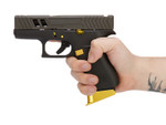 NDZ Glock 43X, 48 Magazine Floor Plate with Finger Extension - On the Gun
