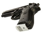 NDZ Beretta 92 & 96 Magazine Plate with Deep Laser Engraved Image - Silver Example on Gun 2
