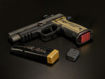 NDZ Sig Sauer P320 & XFIVE Legion Extended Magazine Plate, Aspis Cut - Promo Shot 3