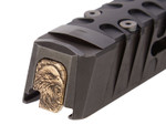 NDZ Sig P365 Series 3D Design Rear Slide Cover Plate Solid Brass - On the Gun