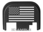Ruger RXM Rear Slide Cover Plate - Aluminum or Brass - Laser Engraving Example