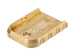 NDZ Glock Gen 1-5 Magazine Floor Plate Heavyweight Brass, 3D Designs - Angled View Up