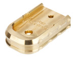 NDZ Glock 48 43X Extra Thick Magazine Floor Base Plate Heavyweight Brass, 3D Designs - Angled View