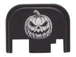 NDZ Glock Halloween Rear Slide Cover Plates - Jack-O-Lantern plate front Closeup