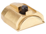 NDZ Glock Gen 4-5 Grip Plug, Heavyweight Brass - Angled View Top