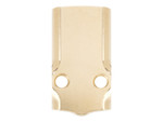 NDZ Glock 43X, 48 MOS Optic Cover Plate, Brass - Top View