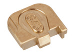NDZ Glock 43 43x 48 Rear Slide Cover Plate, Heavyweight Brass - Back View