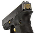 NDZ Glock 3D Design Rear Slide Cover Plates Solid Brass - On the Gun