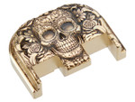 NDZ Ruger RXM 3D Design Rear Slide Cover Plates Solid Brass - Angled View Front