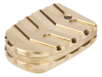 NDZ Sig Sauer P365 X Macro Fuse Extended Brass Magazine Plate, Aspis Cut - Angled View