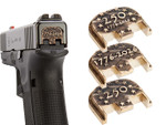 NDZ USA 250th Anniversary Brass Rear Plates - Glock Gen 5 Plate Example