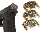NDZ USA 250th Anniversary Brass Rear Plates - Glock Gen 1-4 Plate Example