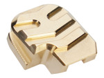 NDZ Sig P365 Series Brass Rear Plate, Aspis Cut - Angled View Front