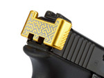 NDZ Glock Gen 1-5 Slide Racker Plate with Engraved Patterns - On the Gun