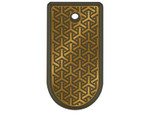 NDZ Glock 48, 43X Magazine Floor Plate with Finger Extension, Engraved Patterns - Example Plate 1