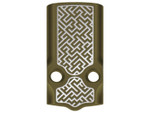 NDZ Glock 43X, 48 MOS Optic Cover Plate with Engraved Patterns - Example Plate 1