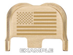 NDZ Glock Gen 6 & V-Series Rear Plates, Brass - Laser Engraving Example