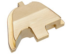 NDZ Walther PDP Rear Slide Plate, Brass - Angled View
