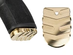 NDZ Sig P365 X Macro Fuse Brass Magazine Plate, Aspis Cut - Product with Gun