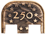 NDZ Ruger RXM USA 250th Anniversary Rear Plates, Brass - No Notch Front View