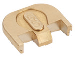 NDZ Ruger RXM USA 250th Anniversary Rear Plates, Brass - No Notch Angled View Back