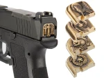 NDZ PSA Dagger Micro 3D Design Rear Slide Cover Plates, Brass - Multiple Variations