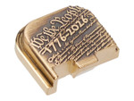NDZ PSA Dagger Micro USA 250th Anniversary Rear Plates, Brass - Angled View Front