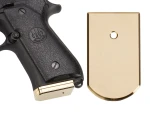 NDZ Beretta 92 & 96 Magazine Plate, Brass - On the Gun