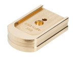 NDZ Beretta 92 & 96 Extended Magazine Plate, Brass - Angled View