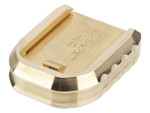 NDZ Springfield Echelon 17 Round Extended Magazine Plate, Brass - Angled View