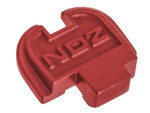 NDZ Red Springfield Armory XD-S 9MM .40 .45 Rear Slide Cover Plate NDZ Logo