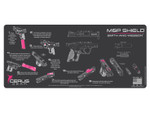 Cerus Gear Gun Mat for Smith & Wesson M&P Instructional Promat Grey & Pink